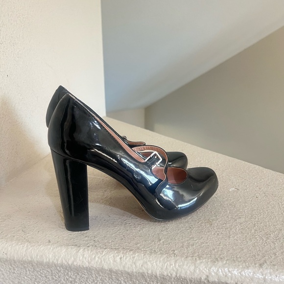 Julianne Hough  black patent leather heel shoes size 8.5 Read Description - Picture 1 of 11
